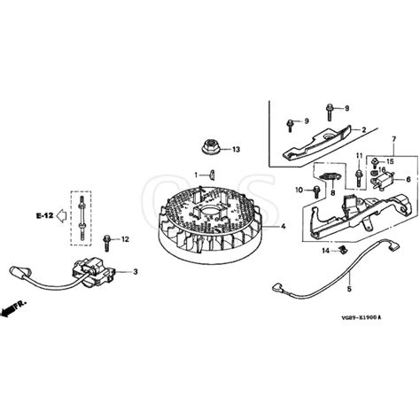 Honda HRB425C QDEE A MZCF 8500001 9999999 Flywheel Diagram GHS