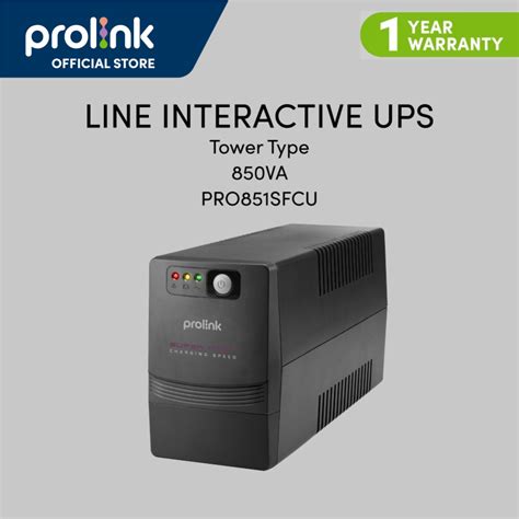 PROLINK PRO851SFCU 510W 850VA UPS With AVR Uninterruptible Power