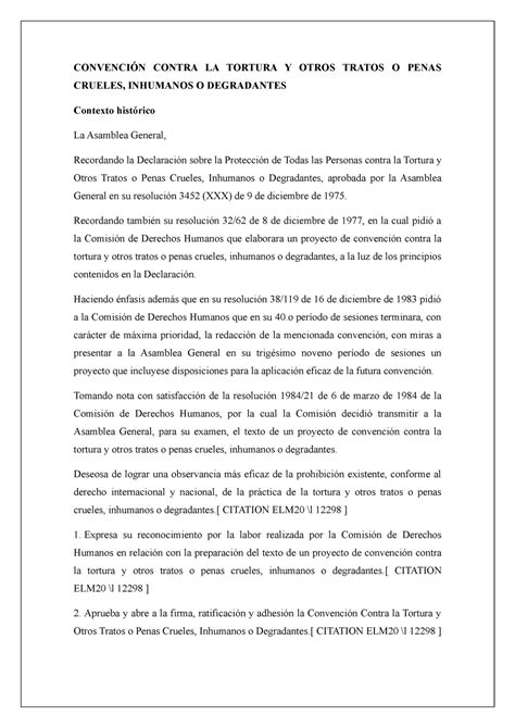 Tortura Y Otros Tratos O Penas Crueles Inhumanos O Degradantes