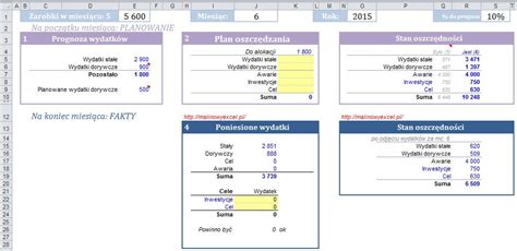 Prosty Bud Et Domowy Arkusz Bud Etowania Malinowy Excel