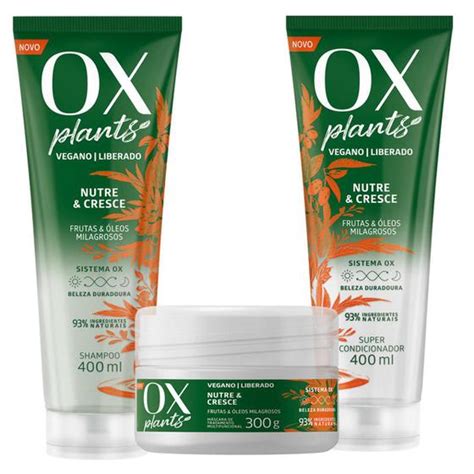 Kit Ox Plants Nutre E Cresce Ml Condicionador Magazine Luiza