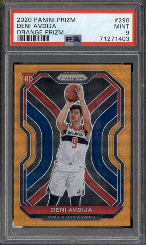 2020 Panini Prizm Orange Prizm 290 Deni Avdija RC Rookie 49 PSA 9 EBay