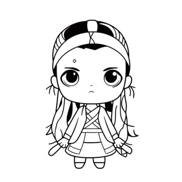 Nezuko Outline PNG Transparent Images Free Download | Vector Files | Pngtree