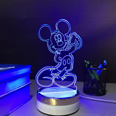 Mickey 3d Night Light Led Color Changing Mickey Mouse Usb Touch Night