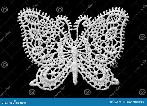 Lace Butterfly Stock Image Image Of Stitched Material 4620747