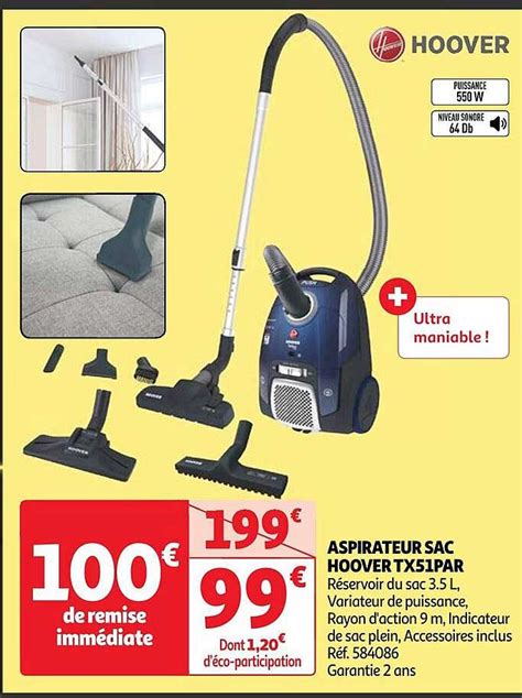 Promo Aspirateur Sac Hoover Tx51par Chez Auchan ICatalogue Fr