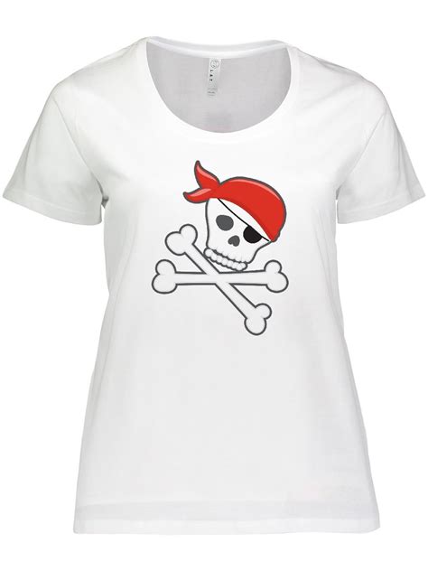 Inktastic Pirate Skull And Crossbones Womens Plus Size T Shirt