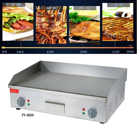 Mini Commercial Flat Electric Griddle Grooved Electric Fried Pans