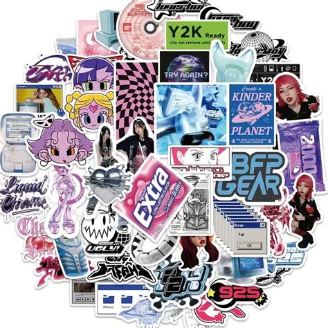 Y2k Style Decoration Stickers Waterproof Vinyl Decals Water Temu