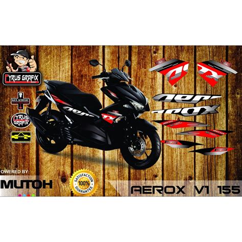 Aerox V Glossy Laminated Decals Shopee Philippines