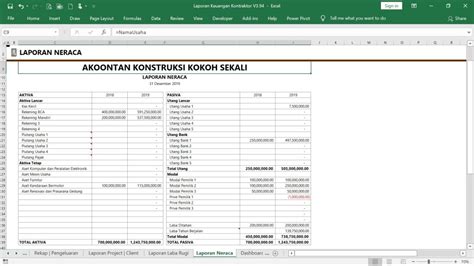 AK019 AW XL LAPORAN KEUANGAN JASA KONSTRUKSI Akoontan