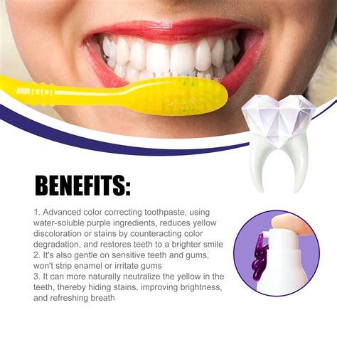 Jaysuing Reduce Yellowing Care For Teeth Gum V Purple Whitening