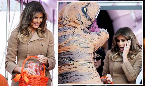 Donald Trump’s wife Melania displays legs at White House Halloween ...