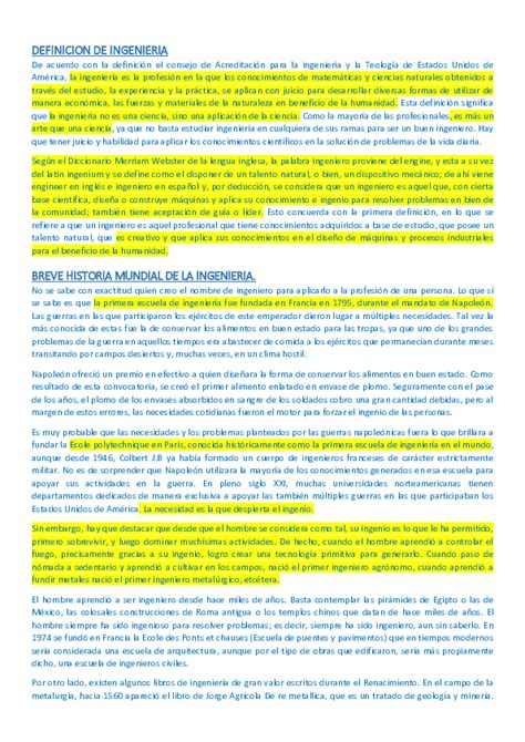 Doc Definicion De Ingenieria