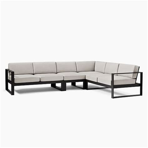 Portside Aluminum Outdoor Piece L Shaped Sectional West Elm