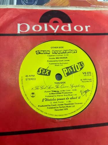 Sex Pistols C Mon Everybody Single Importado Ramones Punk Misprint Single Mercadolibre