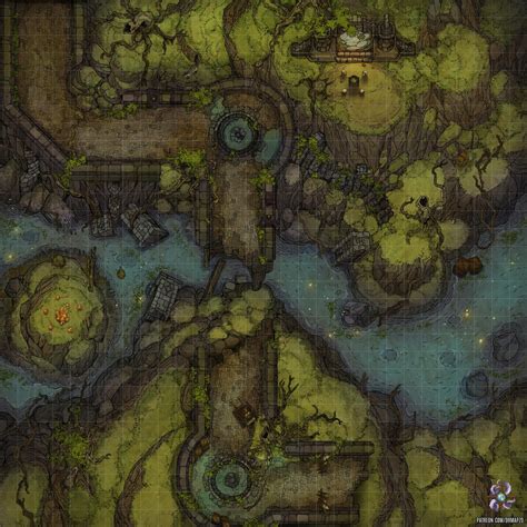 Oc Art Forgotten Bridge Battle Map X R Dnd