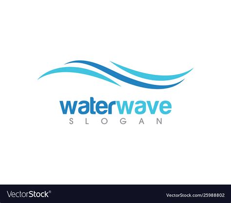 Water Wave Logo Template Royalty Free Vector Image