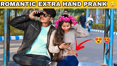 Romantic Extra Hand Prank On Cute Girls Part 4 Extra Hand Prank With Twist Its Asrs