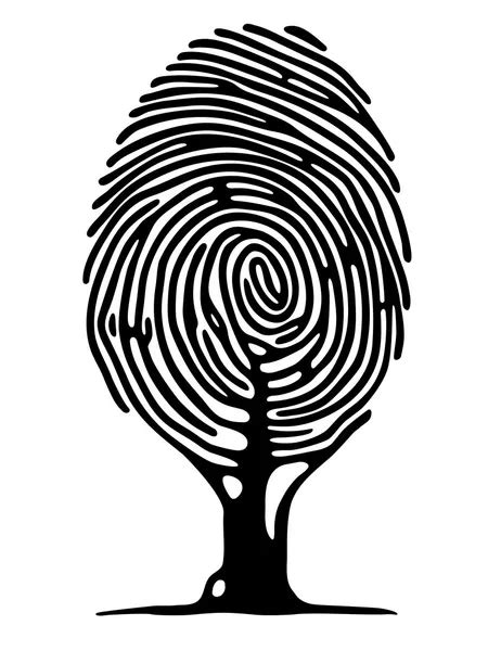 ᐈ Fingerprint tree template stock vectors, Royalty Free fingerprint ...