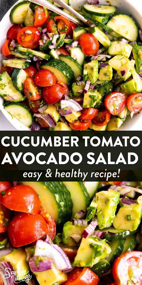 The Best Cucumber Tomato Avocado Salad Recipe Savory Nothings Artofit