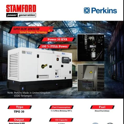 Jual Genset Kva Perkins Stamford Super Silent Generator By Tsuzumi