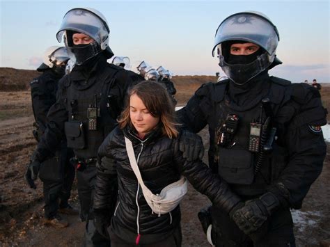 Greta Thunberg Hauled Away By Police At German Climate Protest