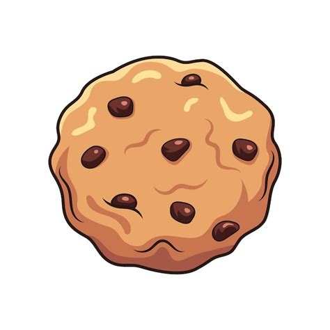 Premium Vector Chocolate Chip Cookie Vector Illustration