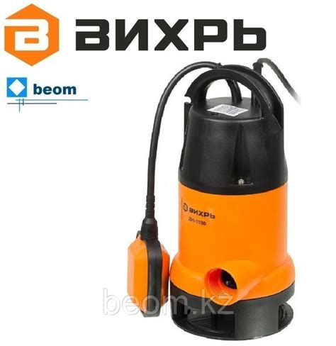 Дренажный насос ДН-1100 Вихрь 1100 Вт | макс напор 10 м | 258 л/мин ...