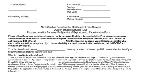 Food Stamp Form Nc Fill Out Printable Pdf Forms Online