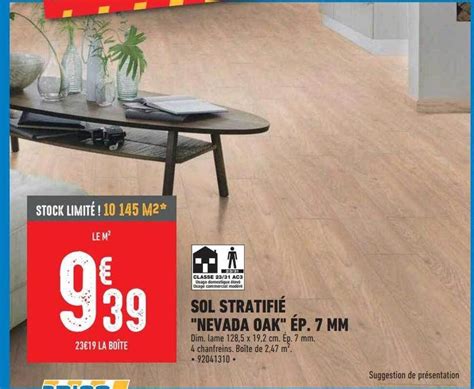 Promo Sol stratifié chez Brico Cash