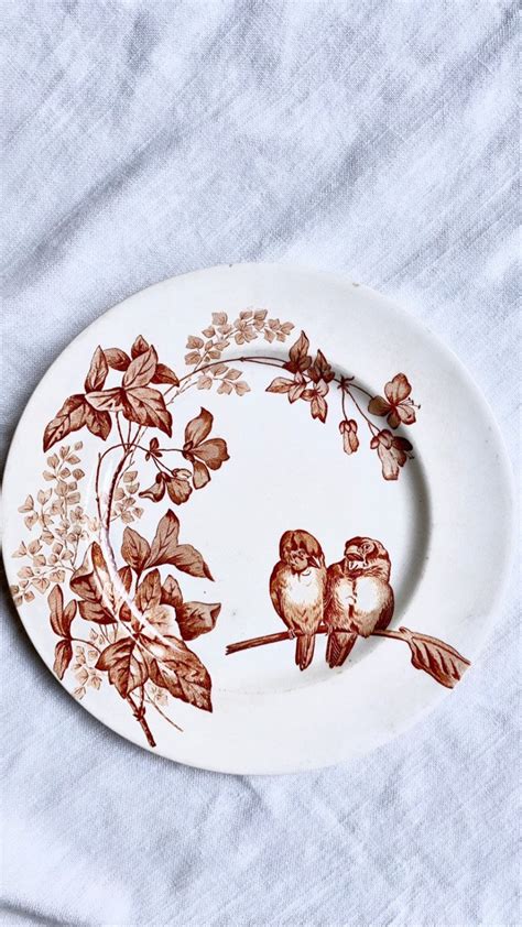 Oiseaux Assiettes Terre De Fer Longwy Etsy