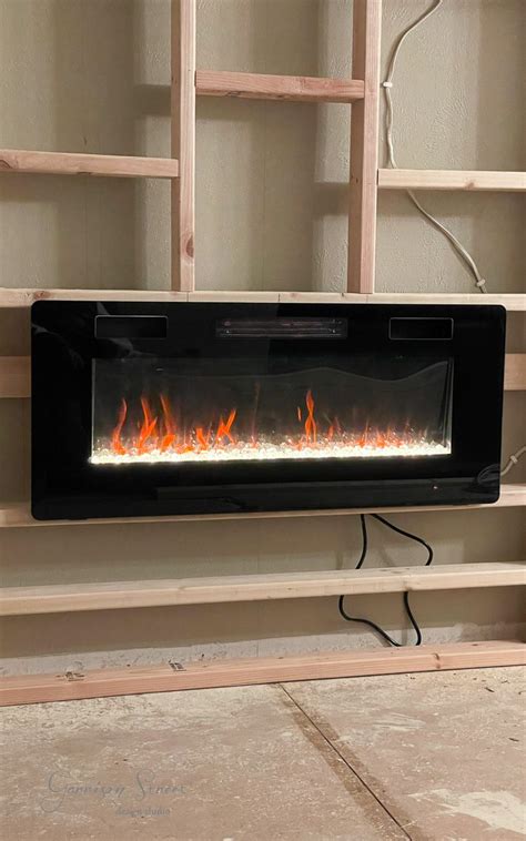 Modern Diy Electric Fireplace And Shiplap Tv Wall Garrison Street