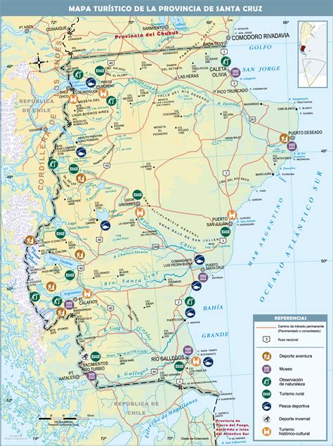 Mapa Tur Stico De La Provincia De Santa Cruz Argentina Gifex