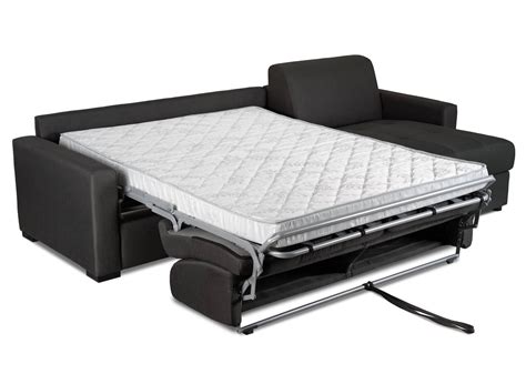 Canape D Angle Reversible Convertible Louna En Tissu Gris Carbon Avec