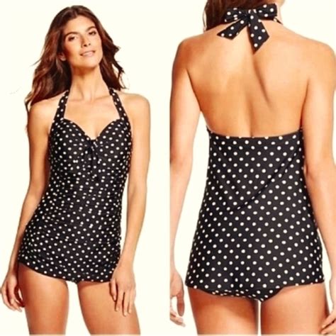 Merona Swim Merona Retro Style Halter Polka Dot Swimsuit Poshmark