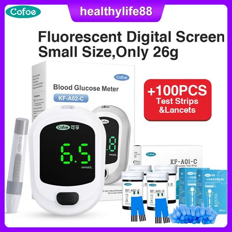 Cofoe Blood Glucose Meter With Test Stripslancets Blood Sugar Monitor