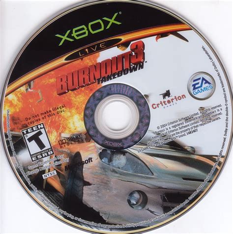 Burnout 3 Takedown Original Microsoft Xbox 2004 Cars Racing Video 2fc