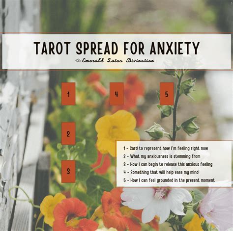 Tarot Spread For Anxiety Emerald Lotus