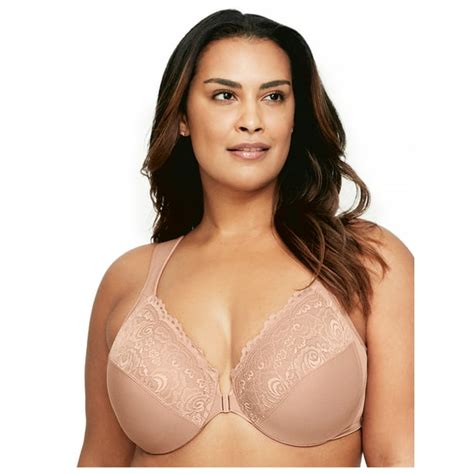 Glamorise Women S Plus Size Wonderwire Front Closure Bra Underwire 1245 44c Cappuccino