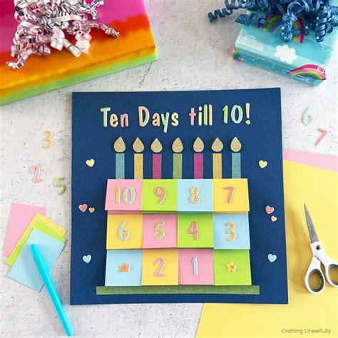 DIY Birthday Countdown - Crafting Cheerfully