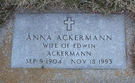 Anna Ackermann 1904 1993 Mémorial Find a Grave