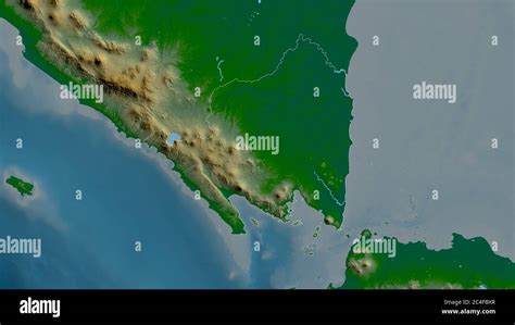 Lampung Province Of Indonesia Colored Shader Data With Lakes And