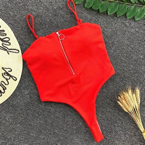 New Design Red Bikini Thong One Piece Swimsuit Buy Thong One