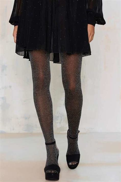Factory Look From London Glam Squad Glitter Tight Fashion Tights