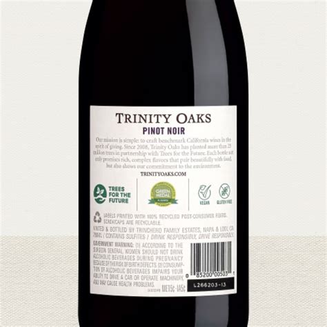 Trinity Oaks Pinot Noir California Red Wine Ml Ml Qfc