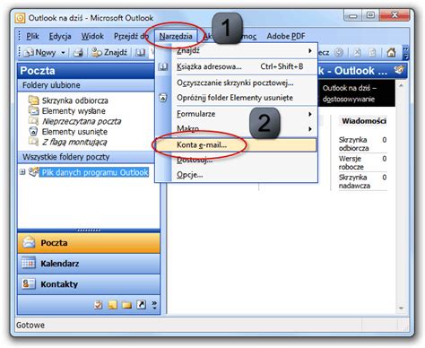 Konfiguracja Konta Pocztowego W Programie Microsoft Outlook O