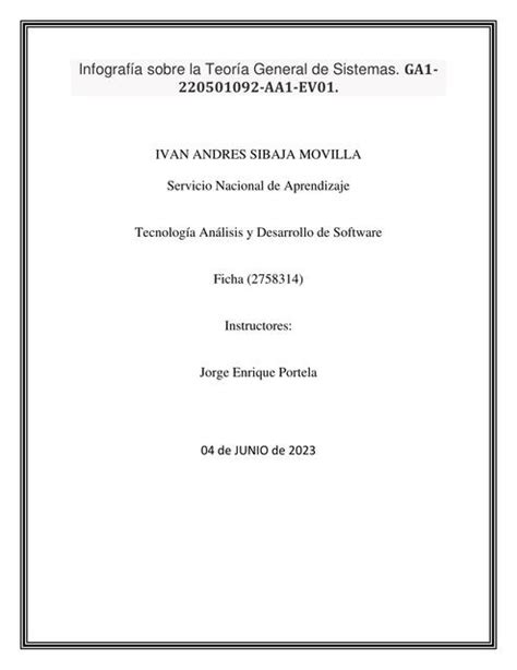 Tecnología Análisis y Desarrollo de Software IVAN ANDRES SIBAJA