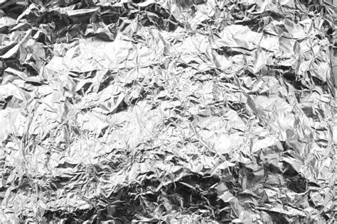 Wrinkled Aluminum Foil Paper Stock Photo Image Of Gray Kitchen 15826634