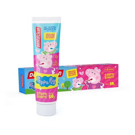 Pasta Infantil Com Fluor 1100 Ppm - Pasta de Dente infantil com Flúor ativo Peppa Pig 50g - Dentalclean ...